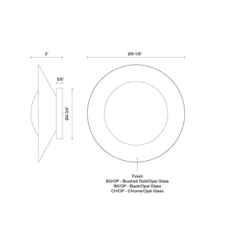 Kuzco Cleo 9-in Wall Sconce