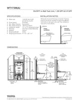 Duofit In-Wall Tank System 1.28 GPF & .09 GPF