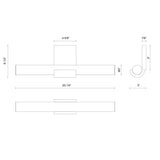 Alora Apollo 20-in Wall/Vanity Light
