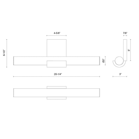 Alora Apollo 20-in Wall/Vanity Light