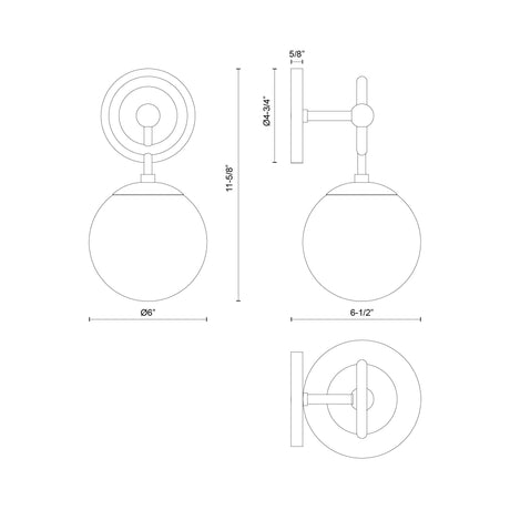 Alora Mood Fiore 6-in Wall/Vanity Light
