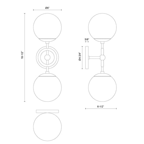 Alora Mood Fiore 18-in Wall/Vanity Light