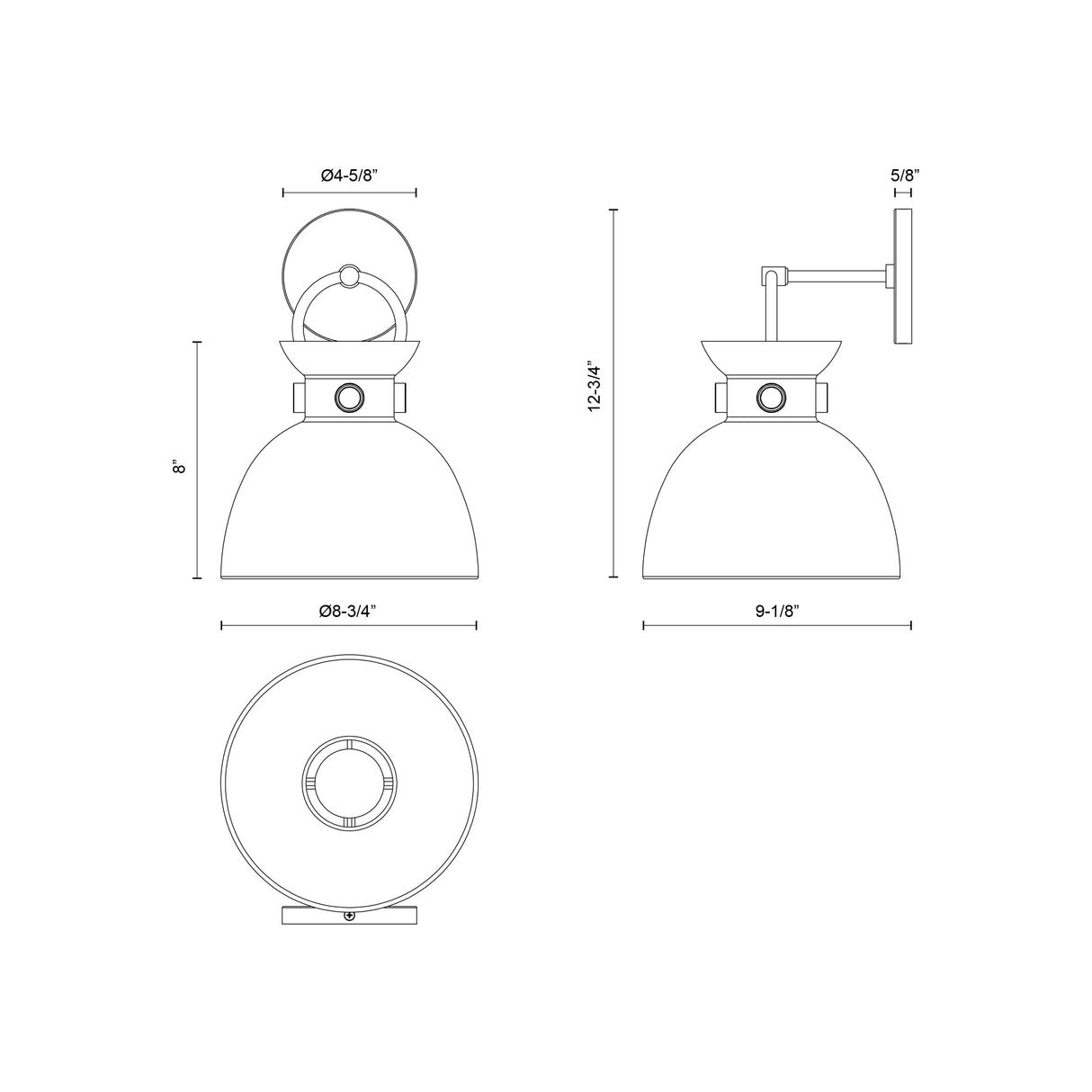 Alora Mood Waldo 9-in Wall/Vanity Light
