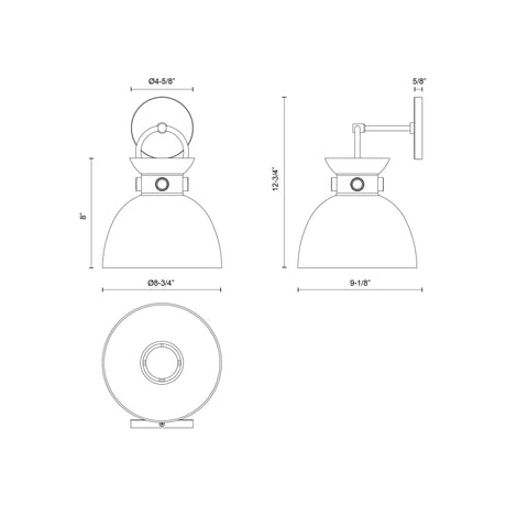 Alora Mood Waldo 9-in Wall/Vanity Light