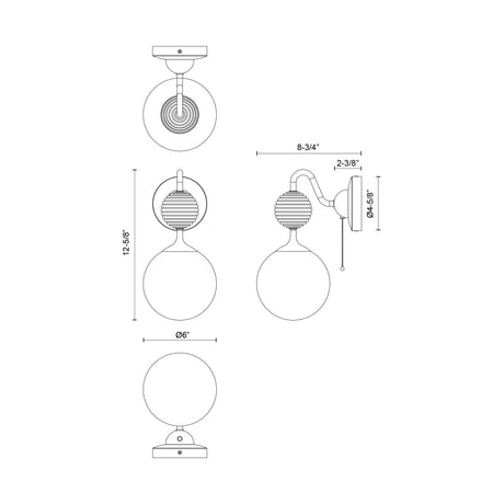 Alora Mood Celia 6-in Wall/Vanity Light