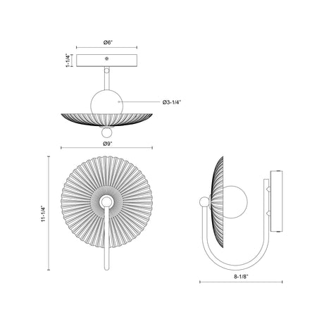 Alora Mood Hera 11-in Wall/Vanity Light
