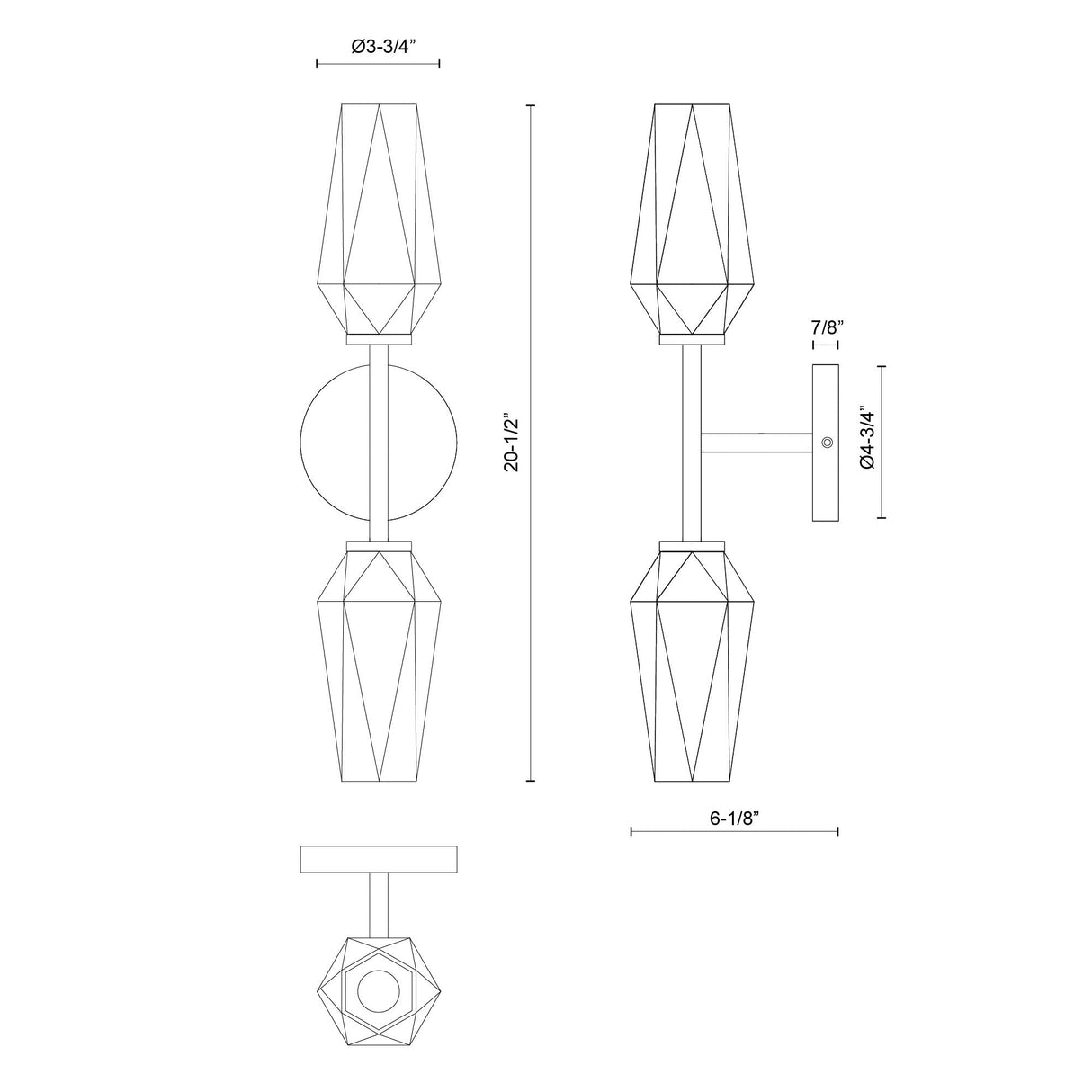 Alora Mood Krysta 20-in Wall/Vanity Light