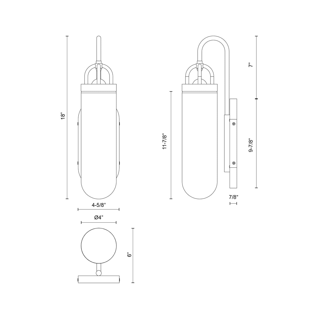 Alora Mood Lancaster 5-in Wall/Vanity Light