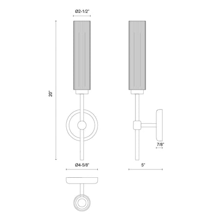 Alora Mood Colby 20-in Wall/Vanity Light