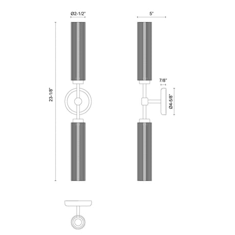 Alora Mood Colby 23-in Wall/Vanity Light