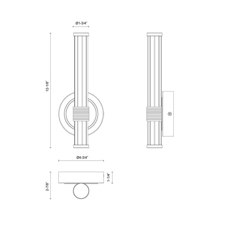 Alora Mood Elsie 12-in Wall/Vanity Light
