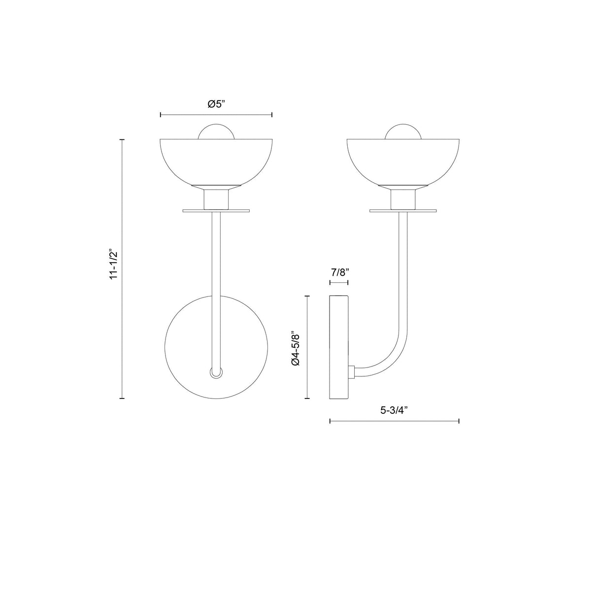 Alora Mood Sylvia 5-in Wall/Vanity Light