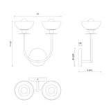 Alora Mood Sylvia 12-in Wall/Vanity Light