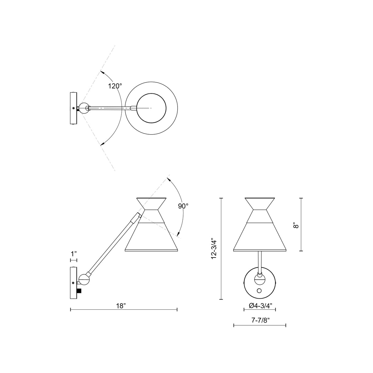 Alora Mood Mauer 8-in Wall/Vanity Light