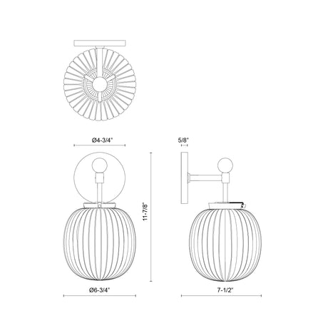 Alora Mood Cherise 7-in Wall/Vanity Light