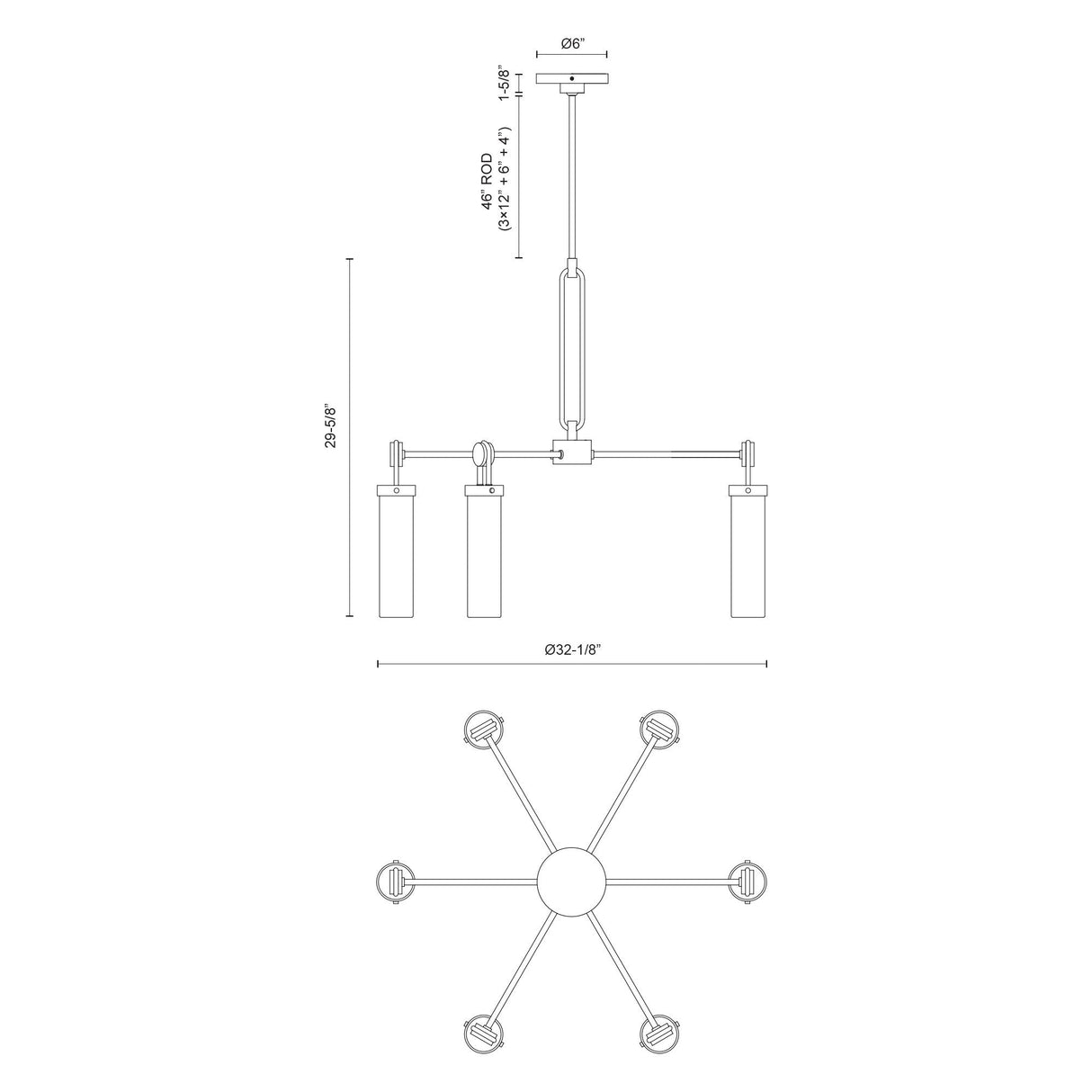 Alora Wynwood 32-in Chandelier