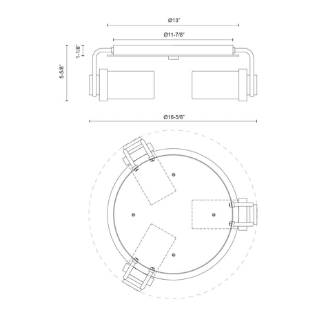 Alora Wynwood 17-in Flush Mount