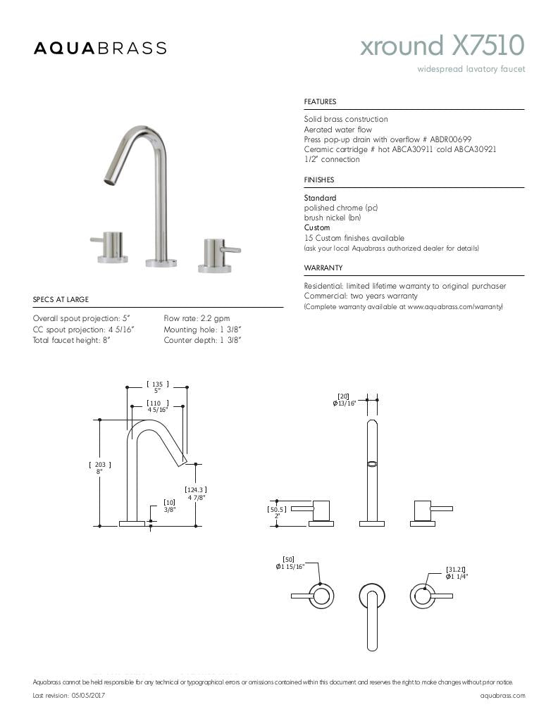 Widespread lavatory faucet