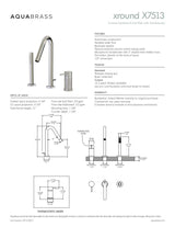 3-piece deckmount tub filler with handshower