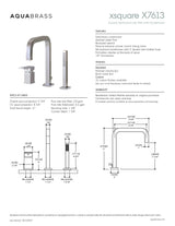 3-piece deckmount tub filler with handshower