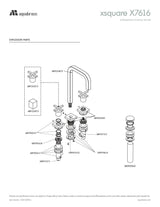 Widespread lavatory faucet