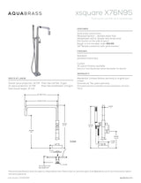 Floormount tub filler with handshower