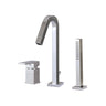 3-piece deckmount tub filler with handshower
