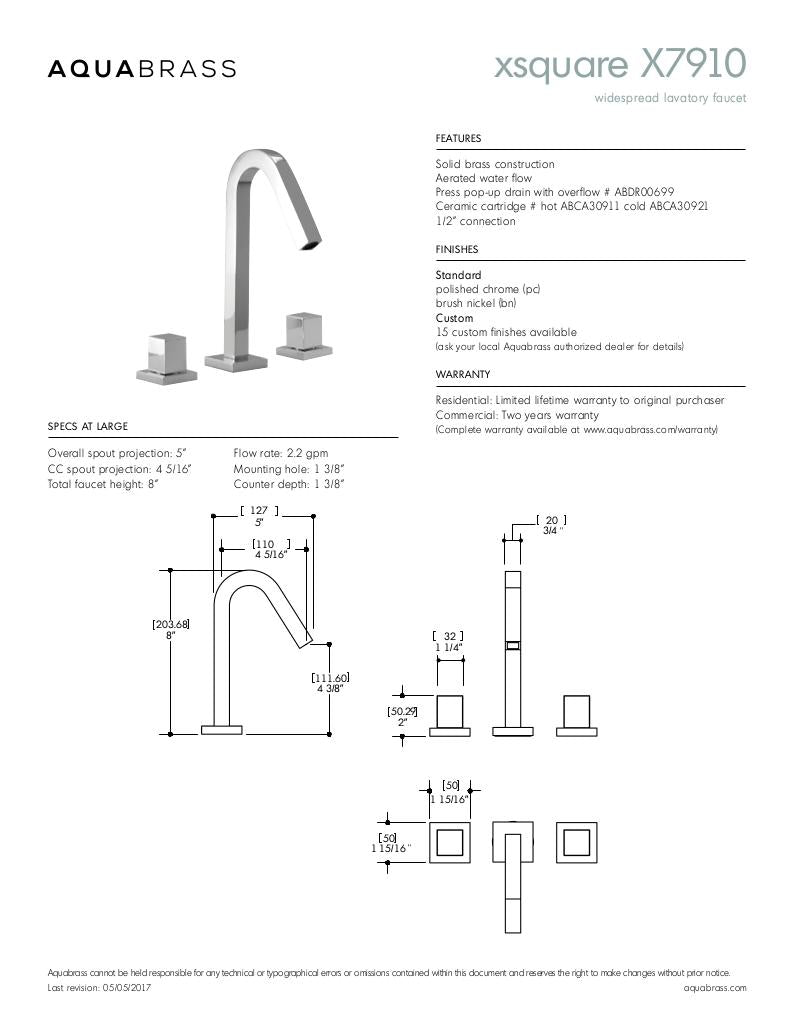 Short widespread lavatory faucet