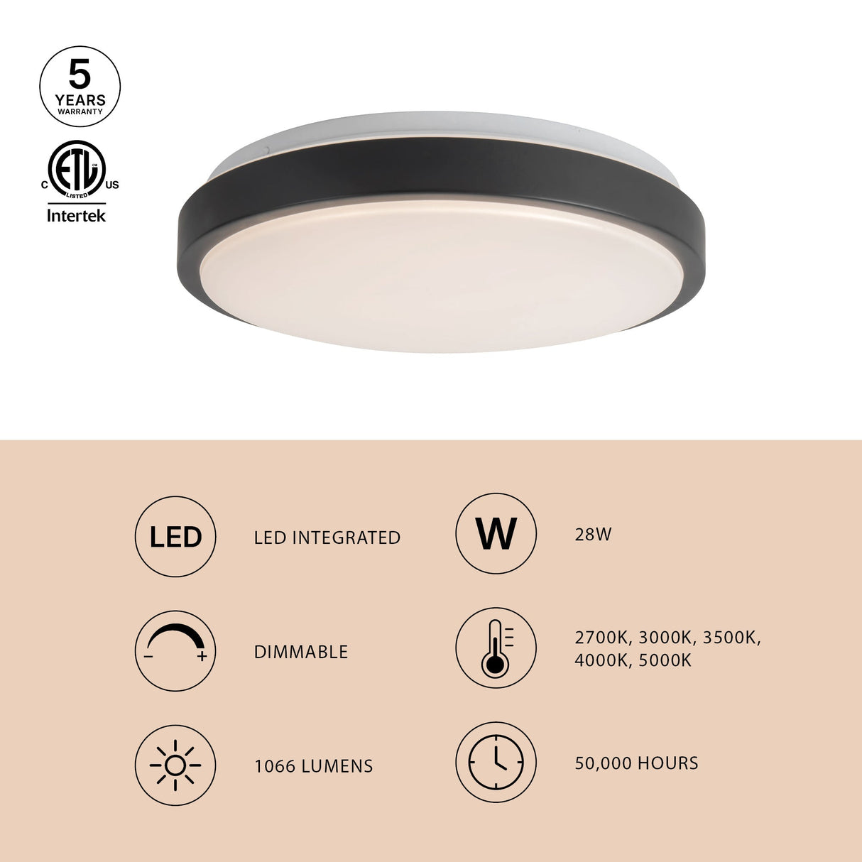 Kuzco Vibe Yanis 16-in Flush Mount