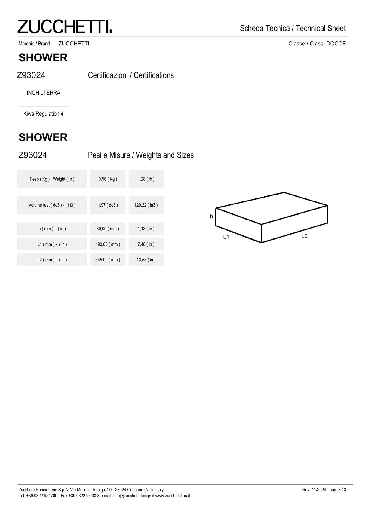 Ceiling mounted shower arm