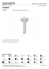 Ceiling mounted shower arm