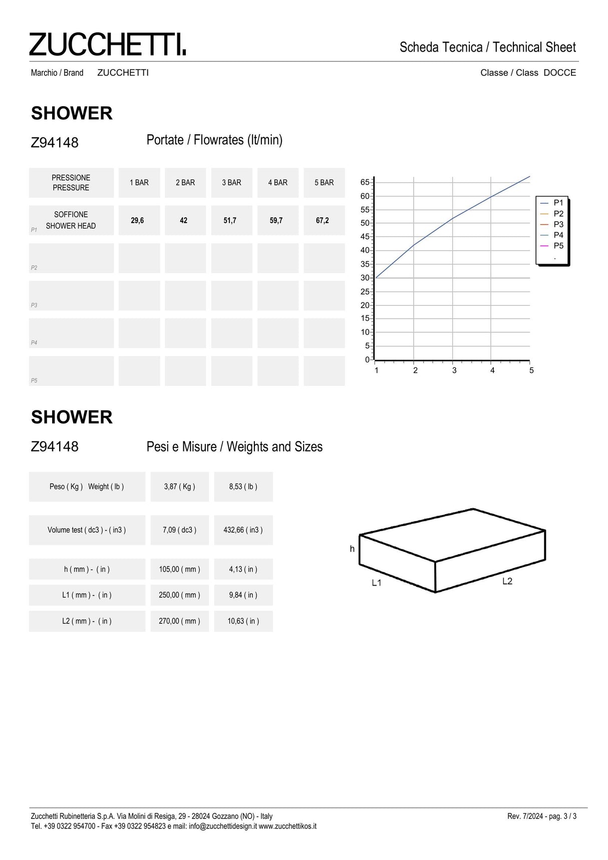 370x240mm built-in shower head, led lights