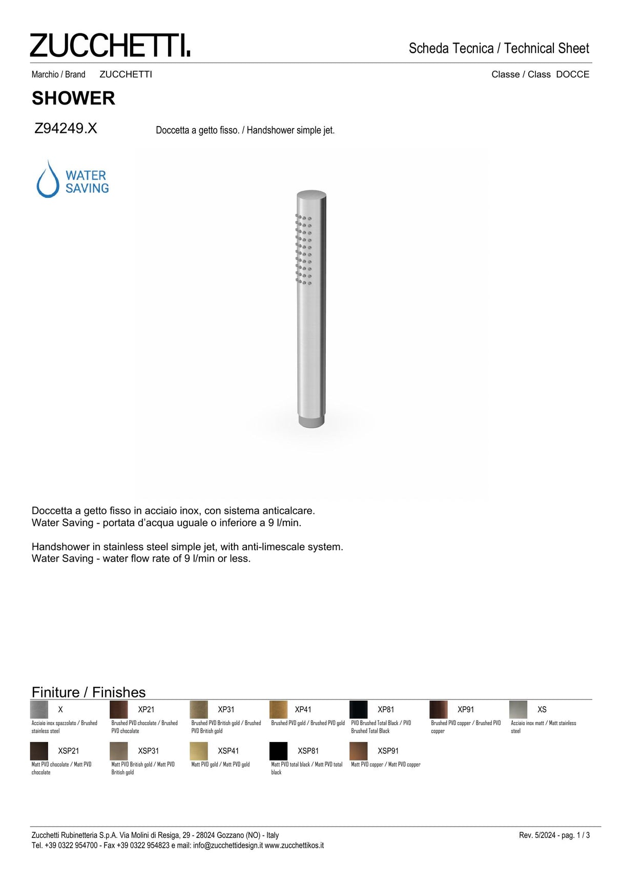 Handshower simple jet