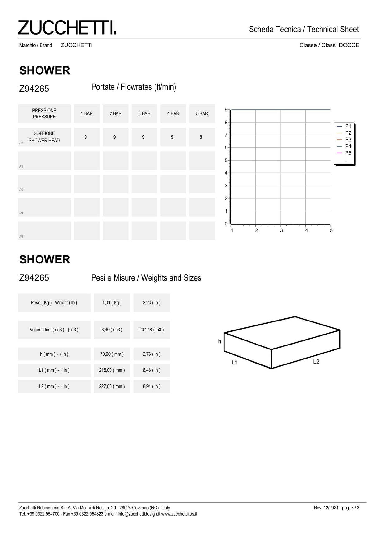 Ø 200 mm shower head