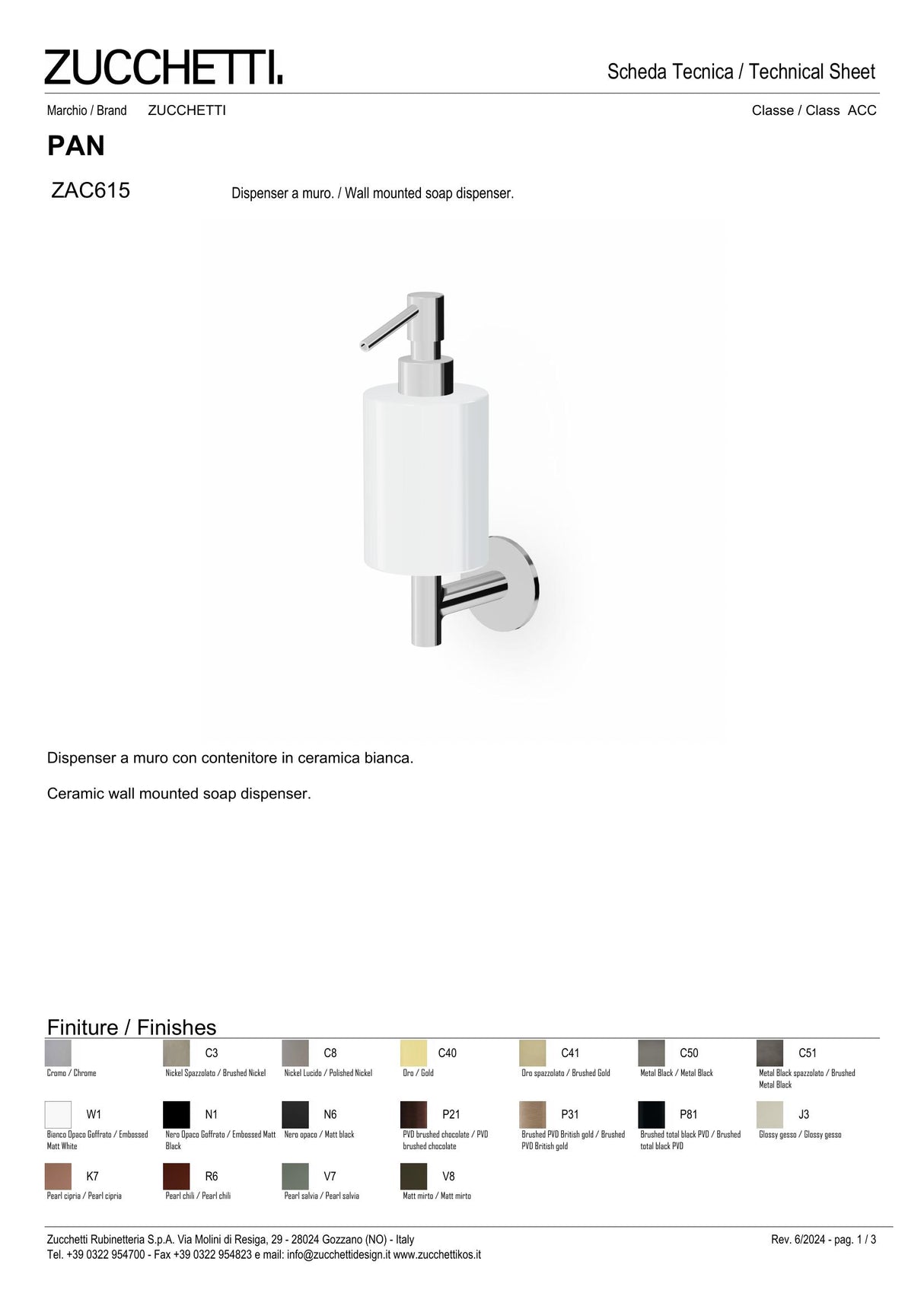 Wall mounted soap dispenser.