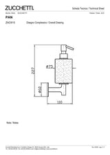 Wall mounted soap dispenser.