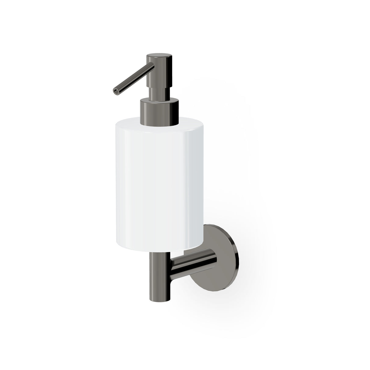 Wall mounted soap dispenser.