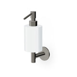 Wall mounted soap dispenser.