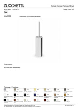 WC brush set, free-standing