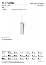 WC brush set, wall mounted.