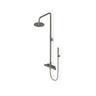 Shower column with exposed thermostatic mixer