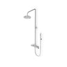 Shower column with exposed thermostatic mixer