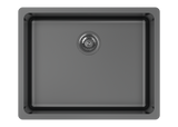Zeffiro Laundry U- Black Pearl 24" Laundry Single Kit, Undermount, 16 Gauge, R25, (Inc.Grid+Drain Cover)