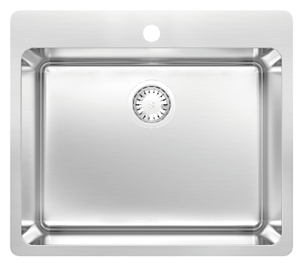 Zeffiro Laundry T 24" Laundry Single Sink, TM/TL, 16 Gauge, R25, Single Box
