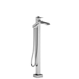 Zendo 2-way Type T (thermostatic) coaxial floor-mount tub filler with hand shower trim