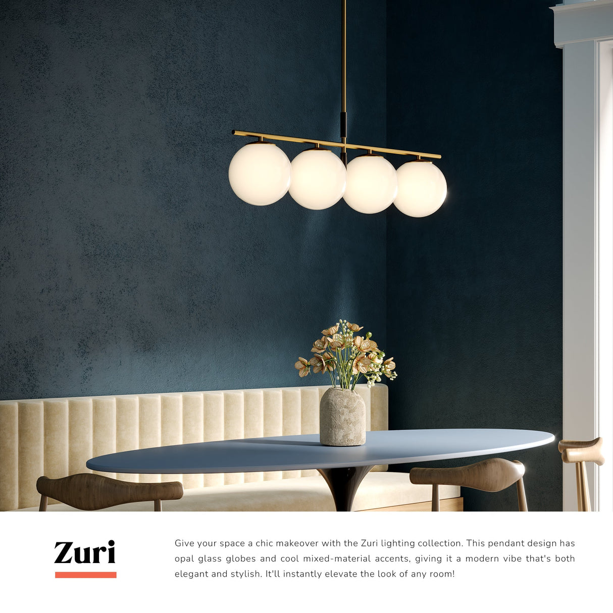Alora Mood Zuri 37-in Linear Pendant