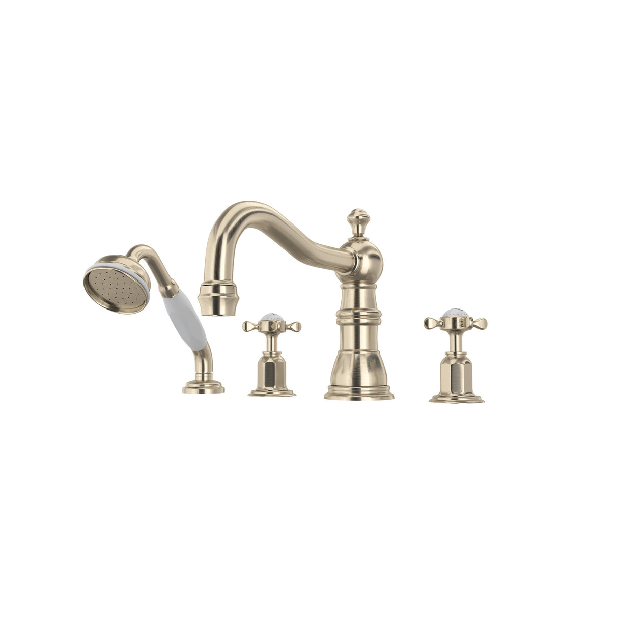 Edwardian 4-Hole Deck-mount Tub Filler With Column Spout
