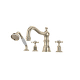 Edwardian 4-Hole Deck-mount Tub Filler With Column Spout