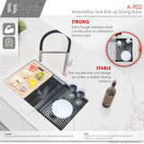 16 3/4" Workstation Sink Roll-up Drying Rack/Trivet