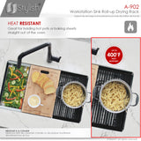 16 3/4" Workstation Sink Roll-up Drying Rack/Trivet
